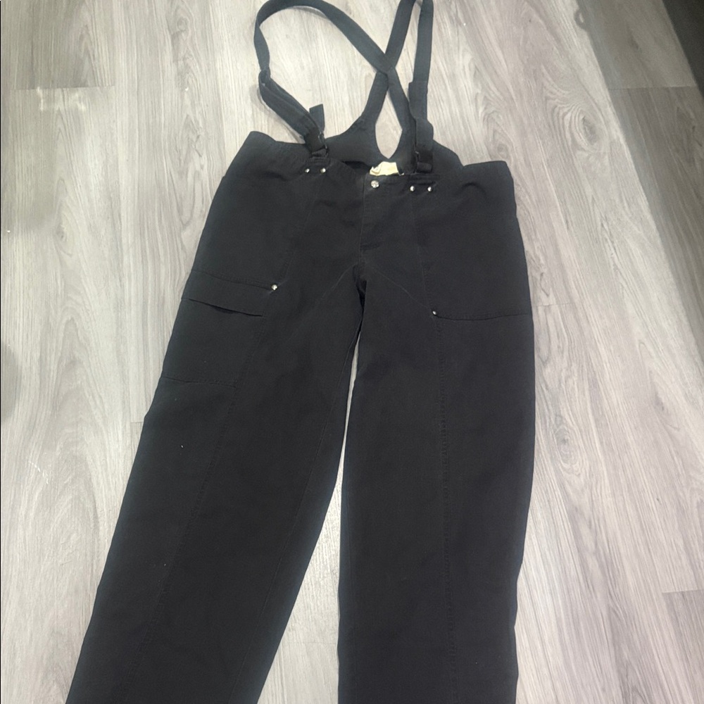 Uber vintage nasty Pig Black Suspender Pants